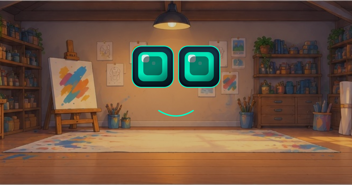 Casual Chat in Paint Room in ReBot Character Universe